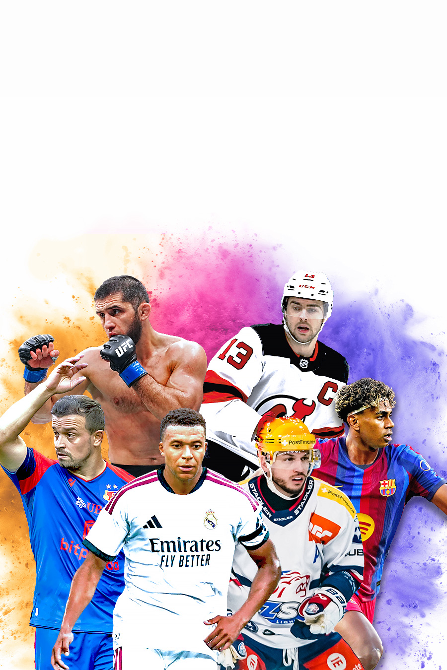 Mbappe Andrighetto Yamal Shaqiri Makhachev Hischier