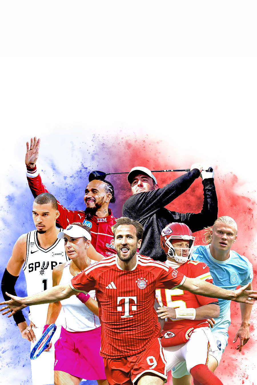 Harry Kane Hamilton Bencic Wemby Haaland Mahomes Scheffler